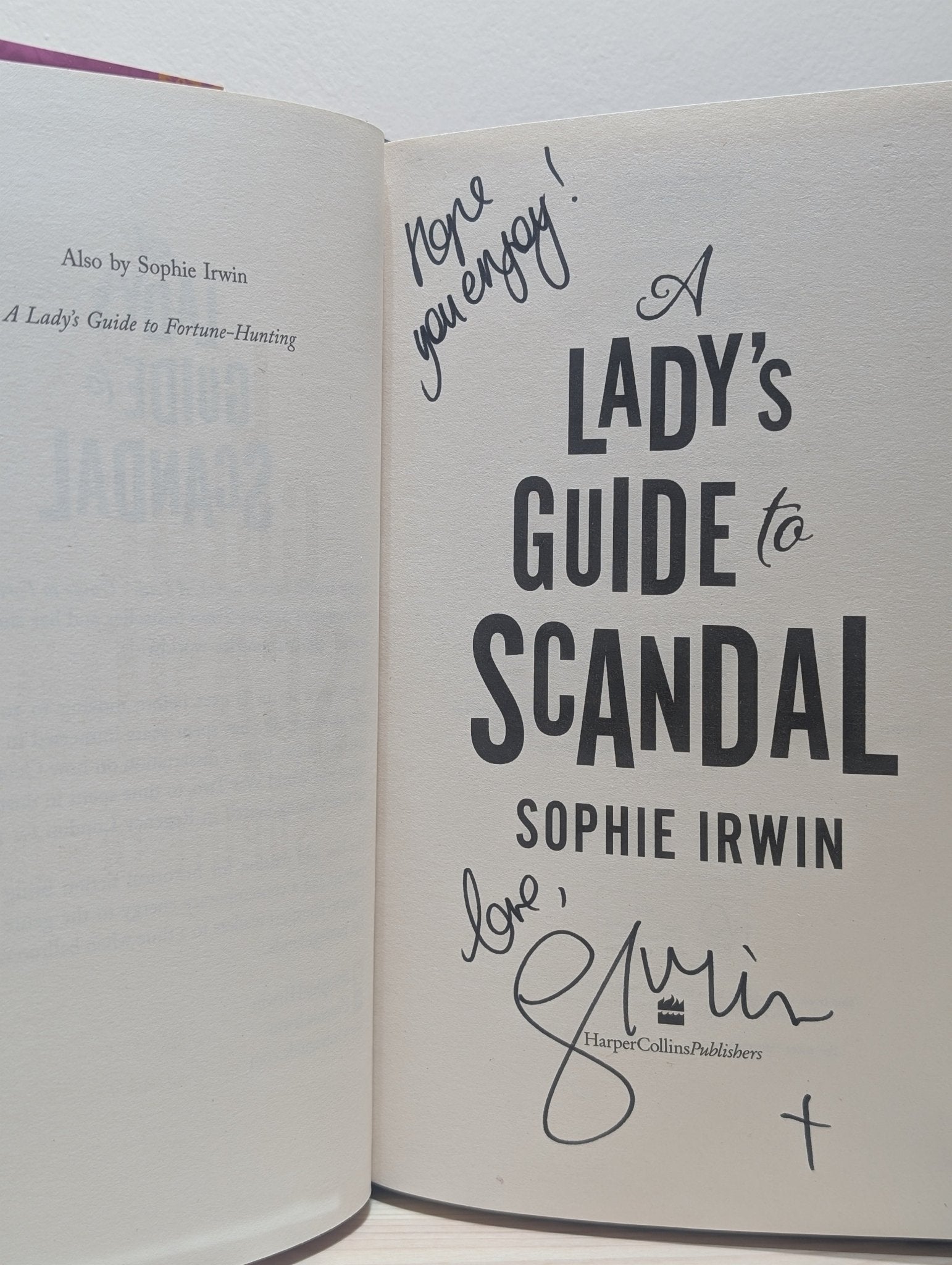 A Lady's Guide to Scandal by Sophie Irwin (Signed First Edition) - Fialta Books
