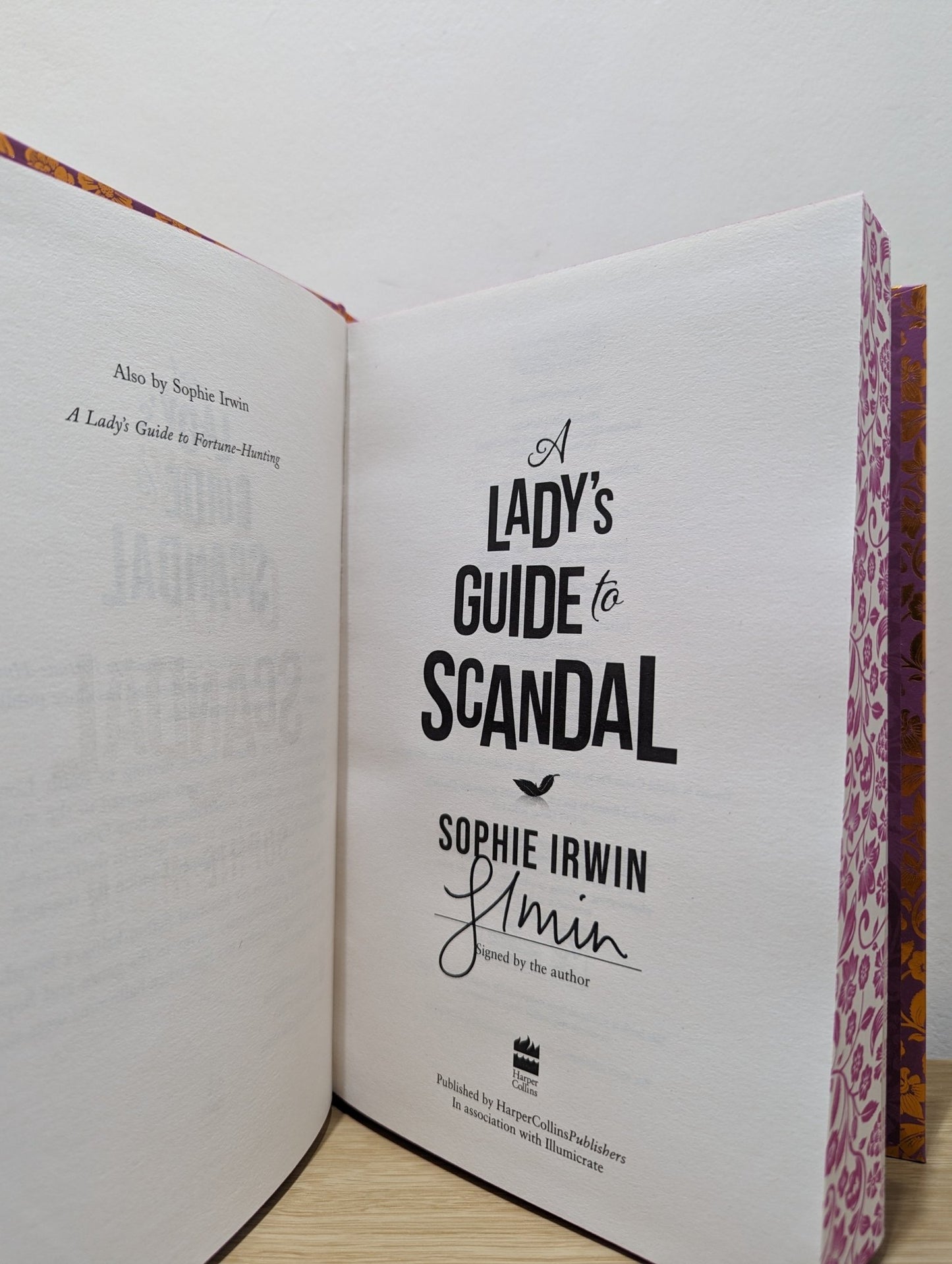 A Lady's Guide to Scandal by Sophie Irwin (Signed Special Edition with sprayed edges) - Fialta Books