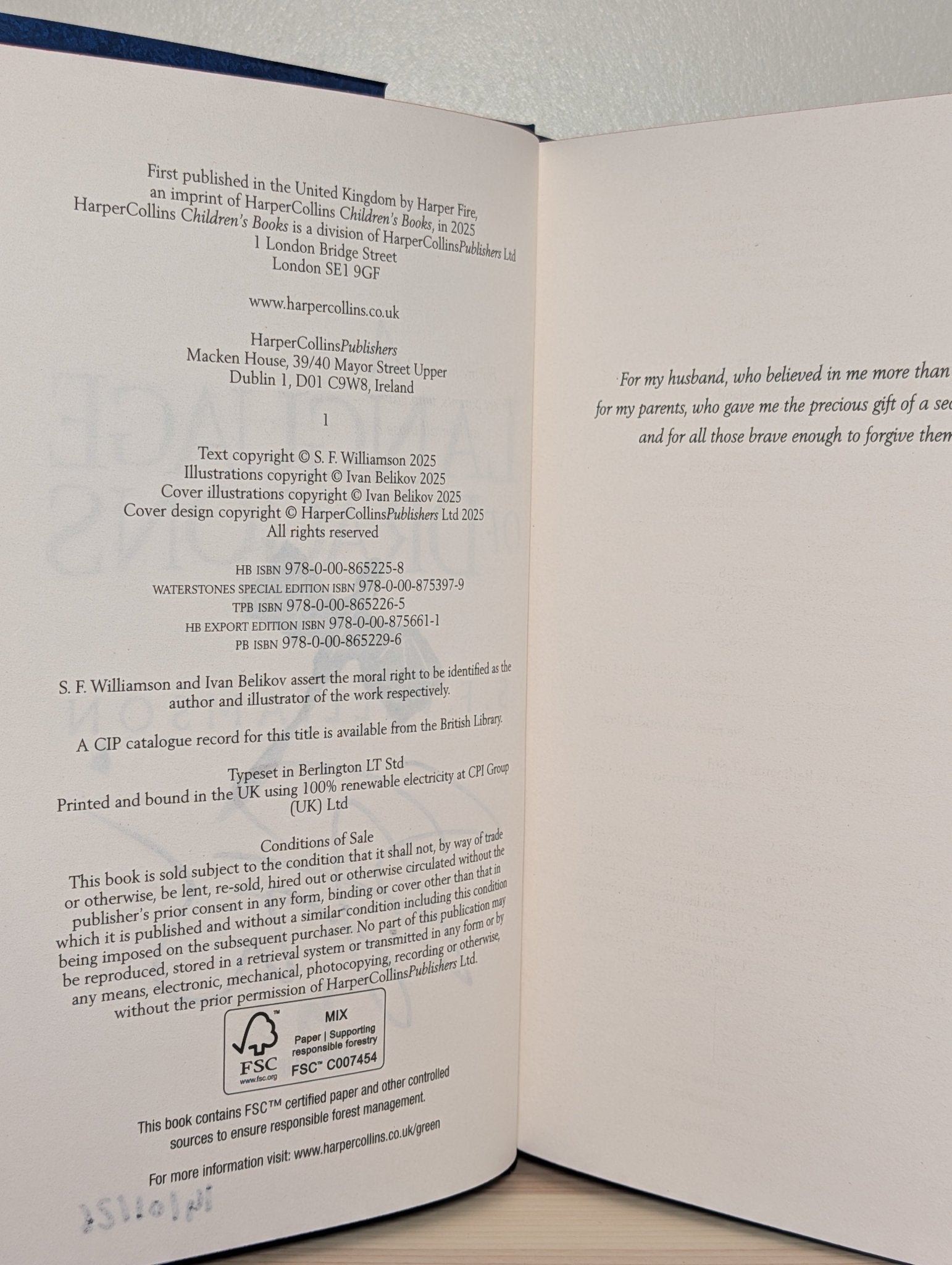 A Language of Dragons; A War of Wyverns by S. F. Williamson (Signed Dated with sprayed edges) - Fialta Books