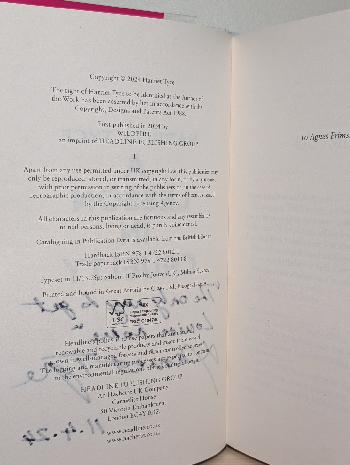 A Lesson in Cruelty by Harriet Tyce (Signed Lined First Edition) - Fialta Books