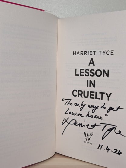 A Lesson in Cruelty by Harriet Tyce (Signed Lined First Edition) - Fialta Books