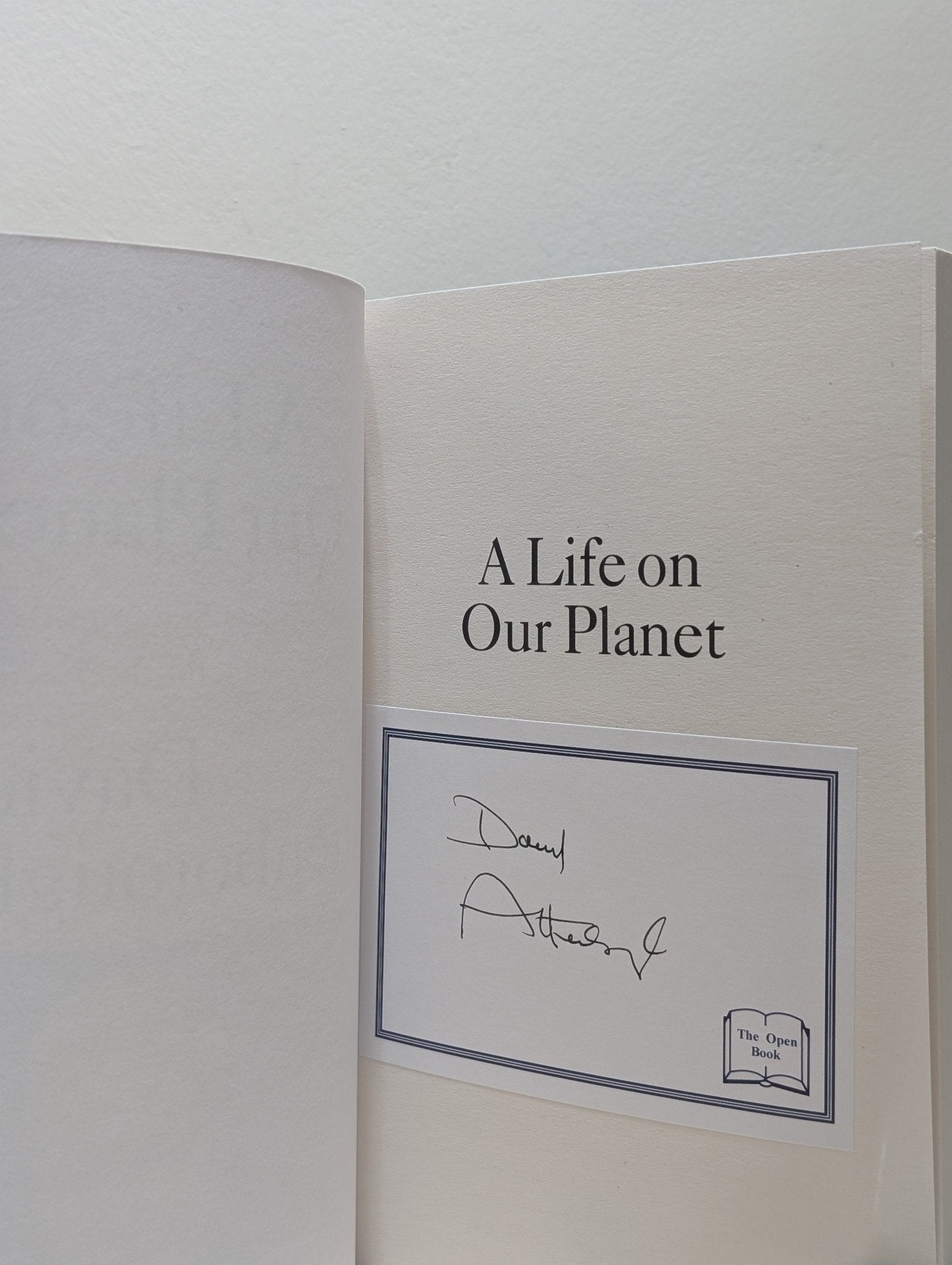 A Life on Our Planet by David Attenborough (Signed Bookplate Edition) - Fialta Books