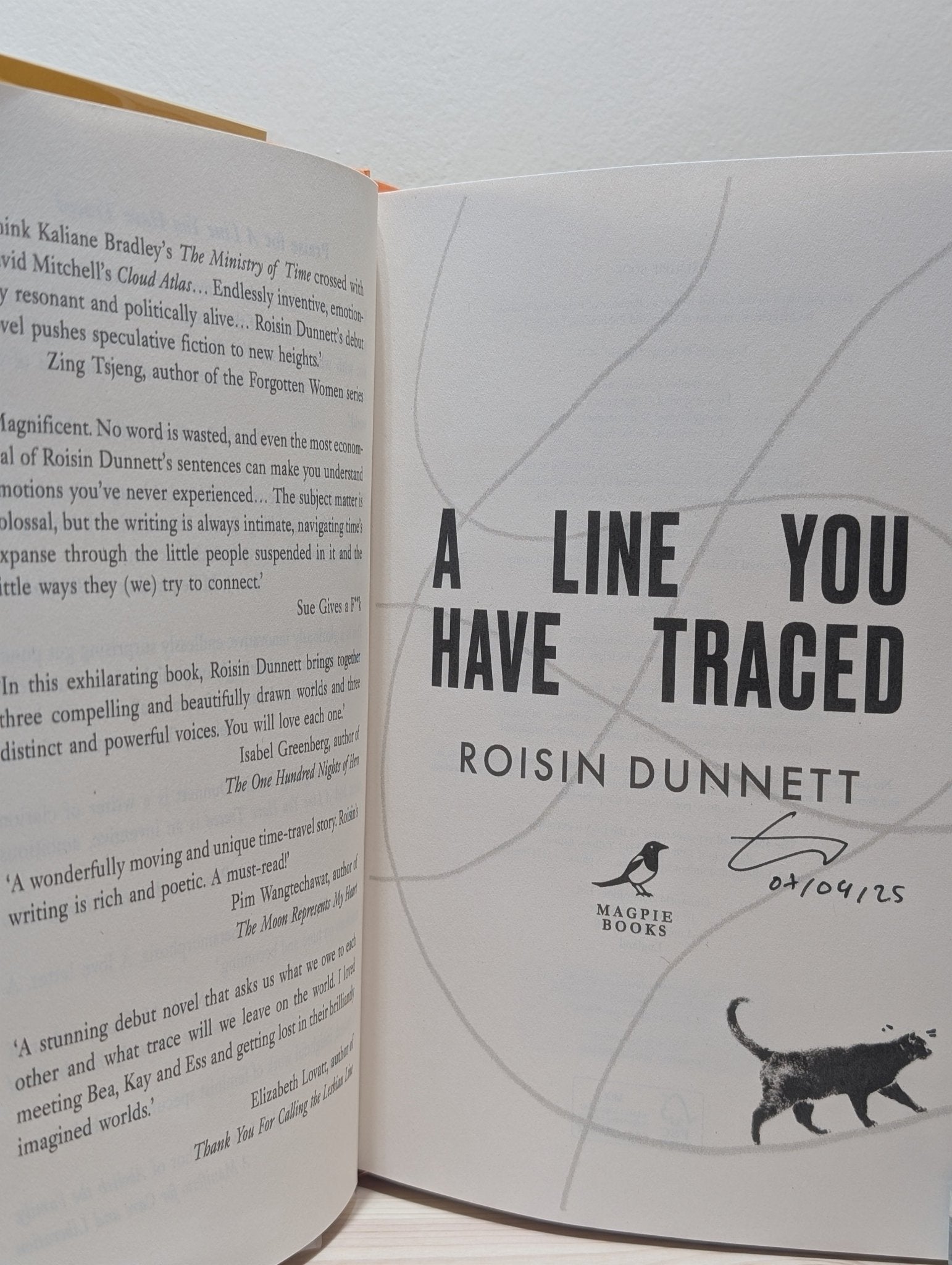 A Line You Have Traced by Roisin Dunnett (Signed Dated First Edition) - Fialta Books