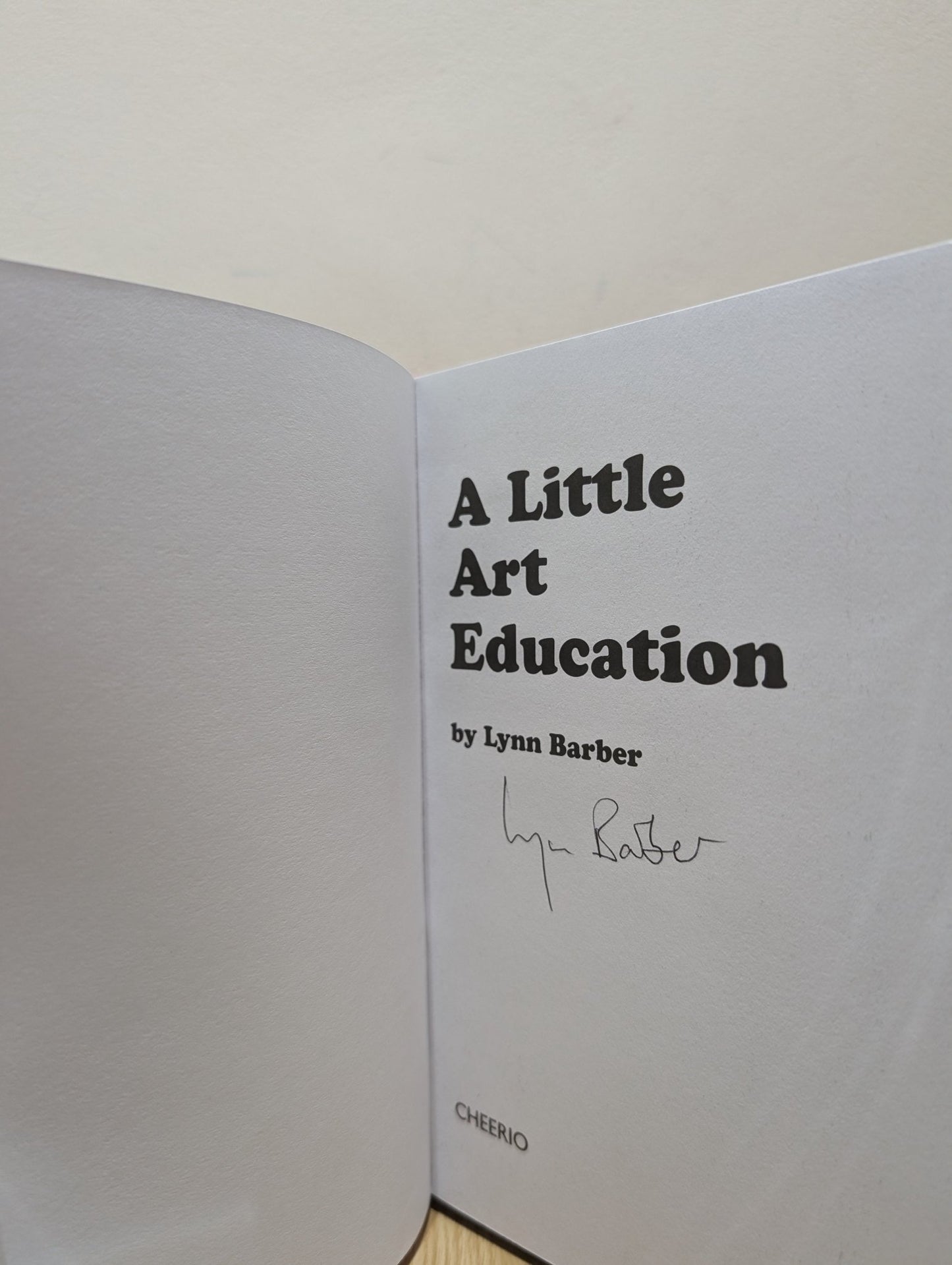 A Little Art Education by Lynn Barber (Signed First Edition) - Fialta Books