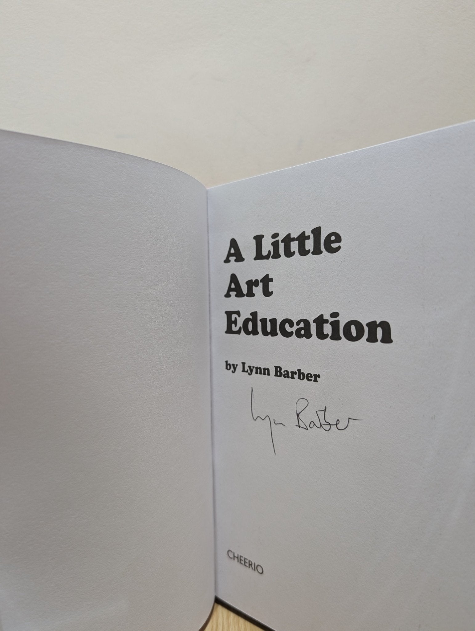 A Little Art Education by Lynn Barber (Signed First Edition) - Fialta Books