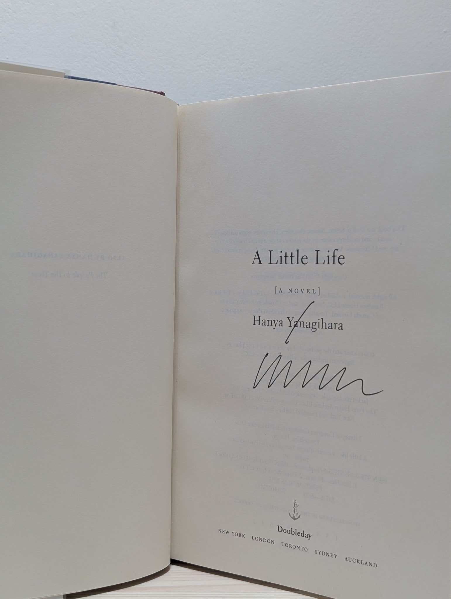A Little Life: A Novel by Hanya Yanagihara (Signed First Edition) - Fialta Books