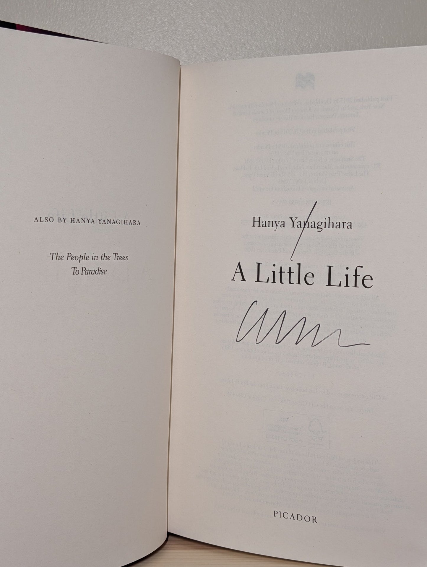 A Little Life by Hanya Yanagihara (Signed Anniversary Edition) - Fialta Books