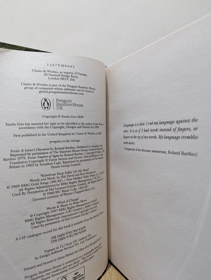 A Lover's Discourse by Xiaolu Guo (Signed Dated First Edition) - Fialta Books