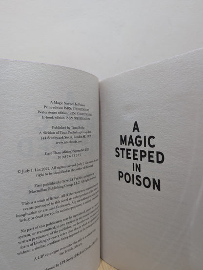 A Magic Steeped In Poison by Judy I. Lin (Signed First Edition with sprayed edges) - Fialta Books