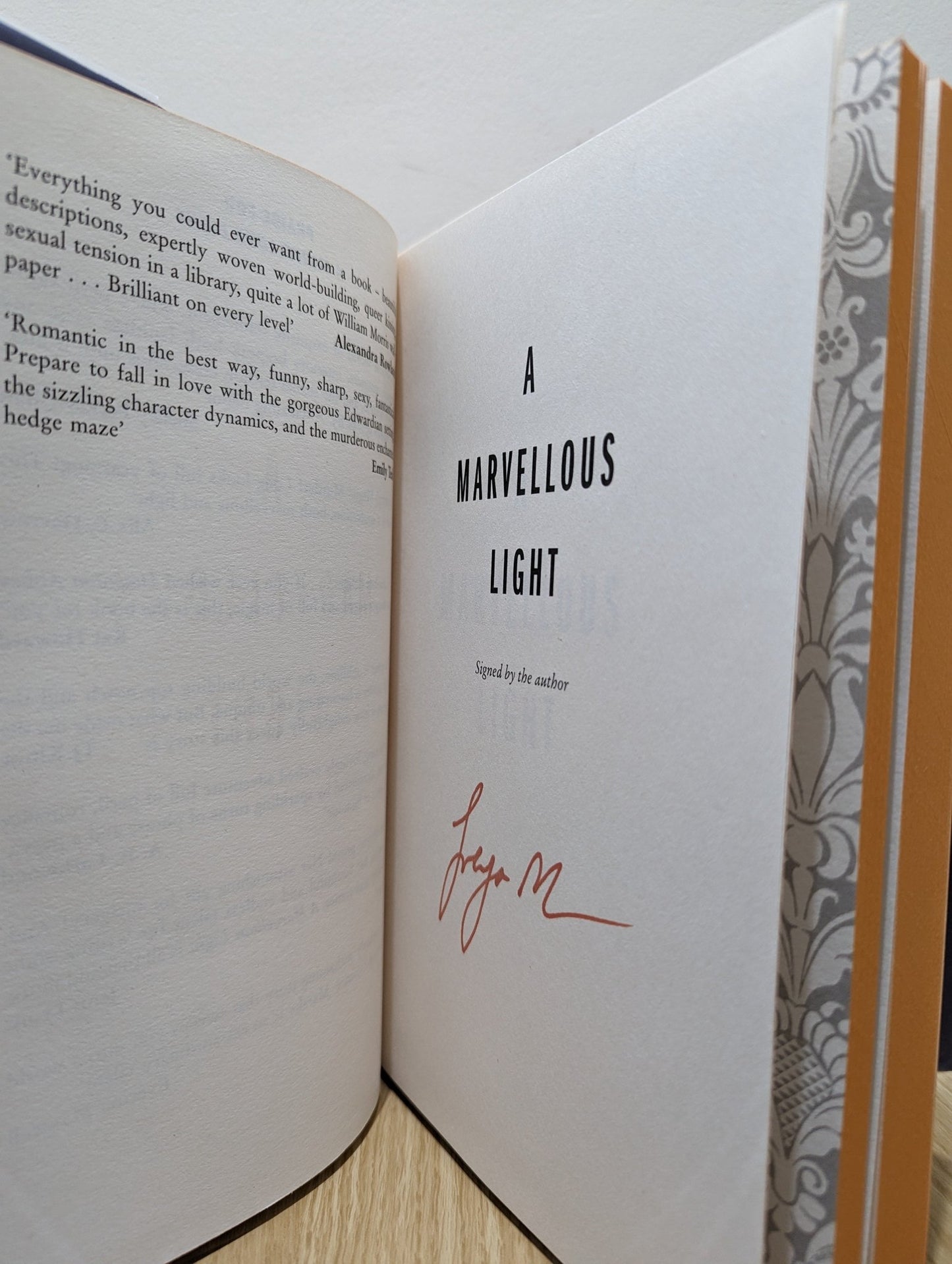 A Marvellous Light; A Restless Truth by Freya Marske (Signed First Edition with sprayed edges) - Fialta Books