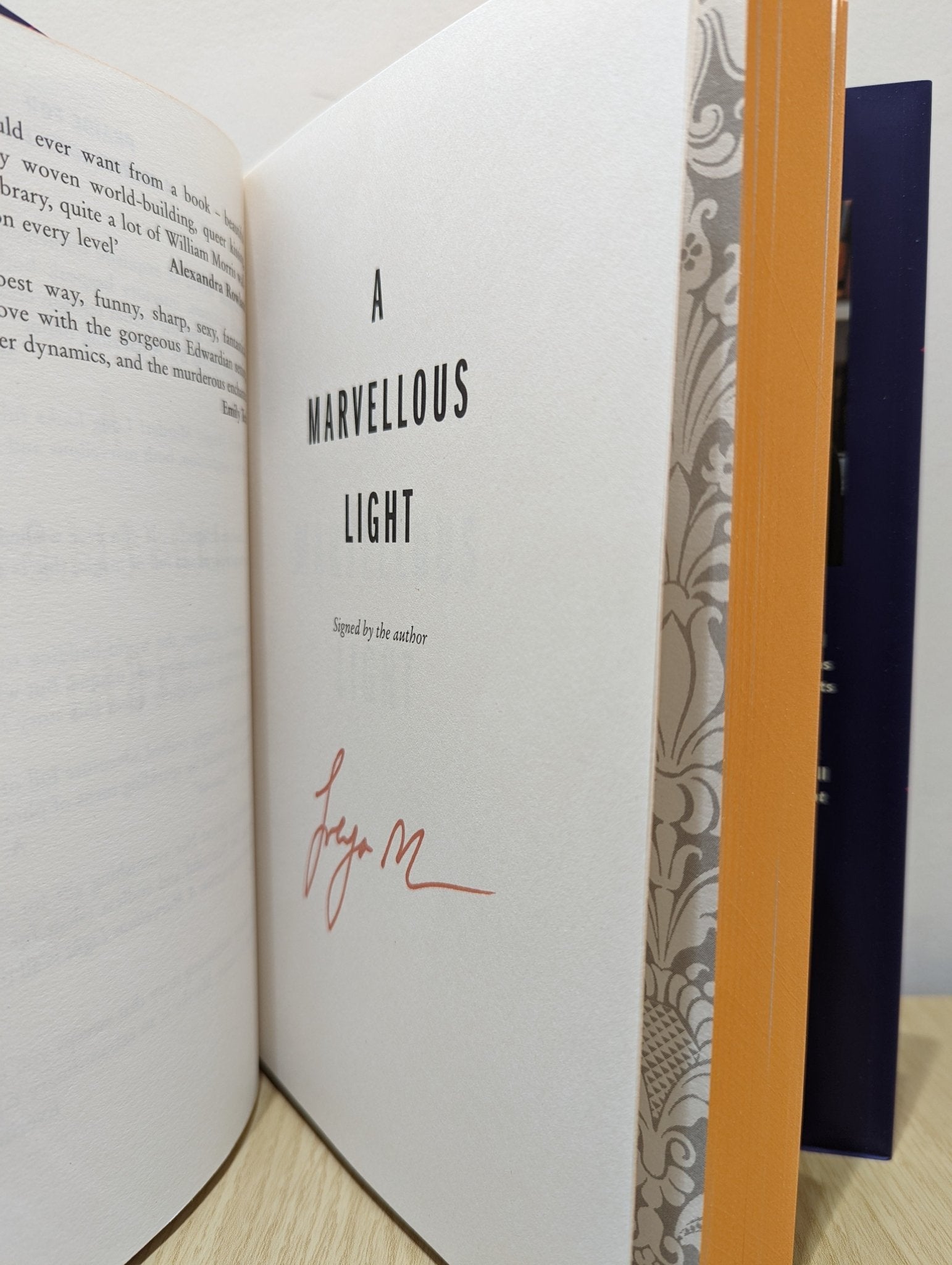 A Marvellous Light by Freya Marske (Signed with sprayed edges) - Fialta Books