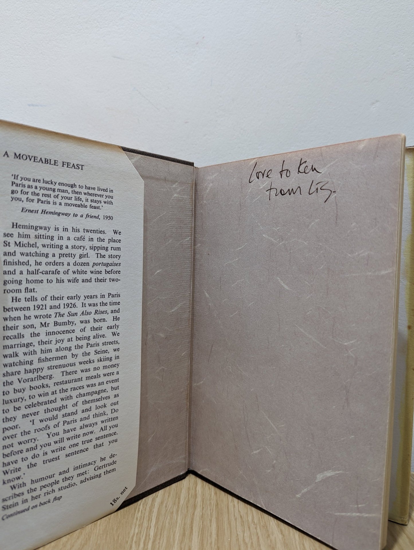 A Moveable Feast by Ernest Hemingway (First Edition) - Fialta Books