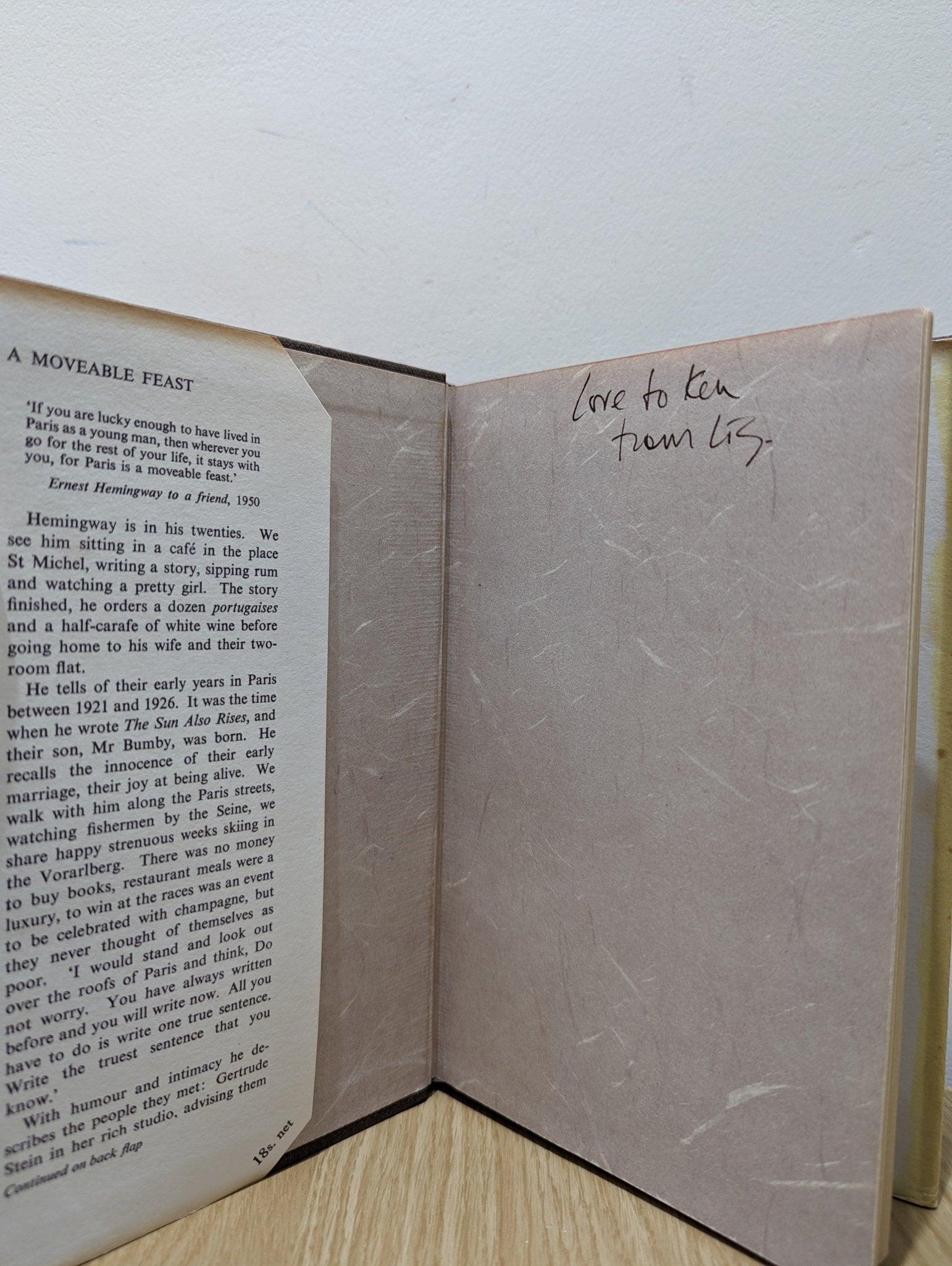 A Moveable Feast by Ernest Hemingway (First Edition) - Fialta Books