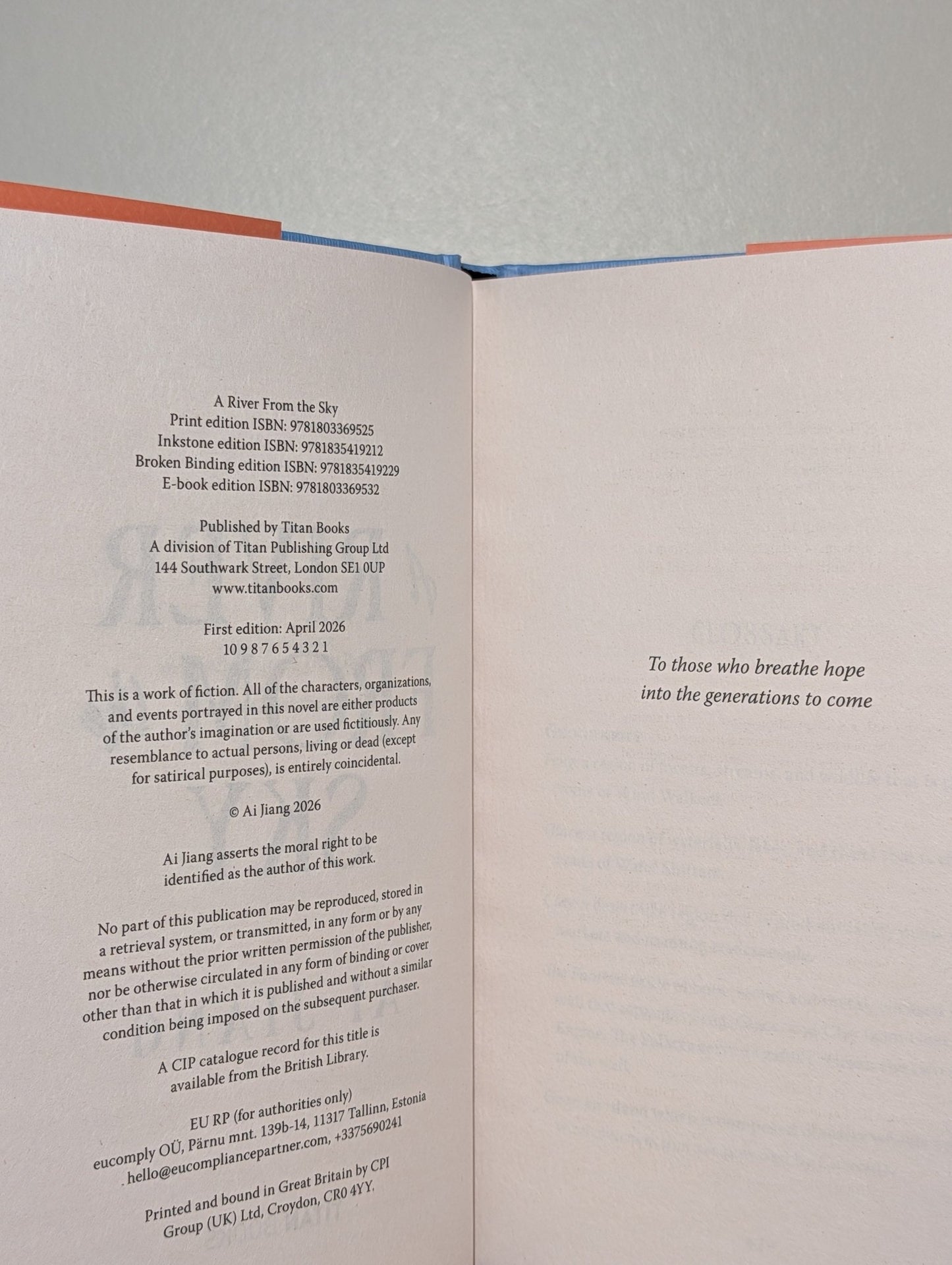 A Palace Near the Wind; A River From the Sky (Signed Numbered Set with sprayed edges) - Fialta Books