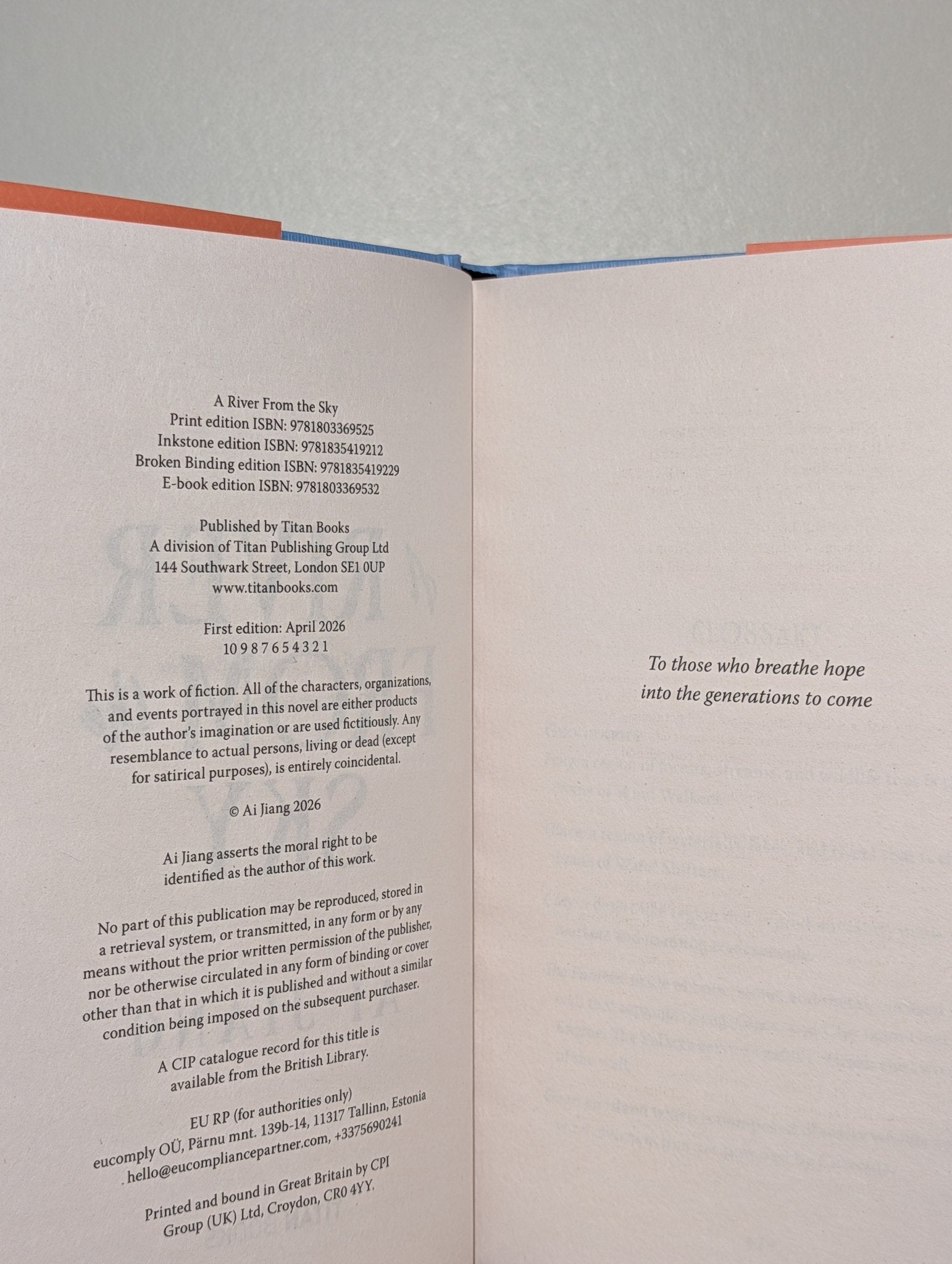 A Palace Near the Wind; A River From the Sky (Signed Numbered Set with sprayed edges) - Fialta Books