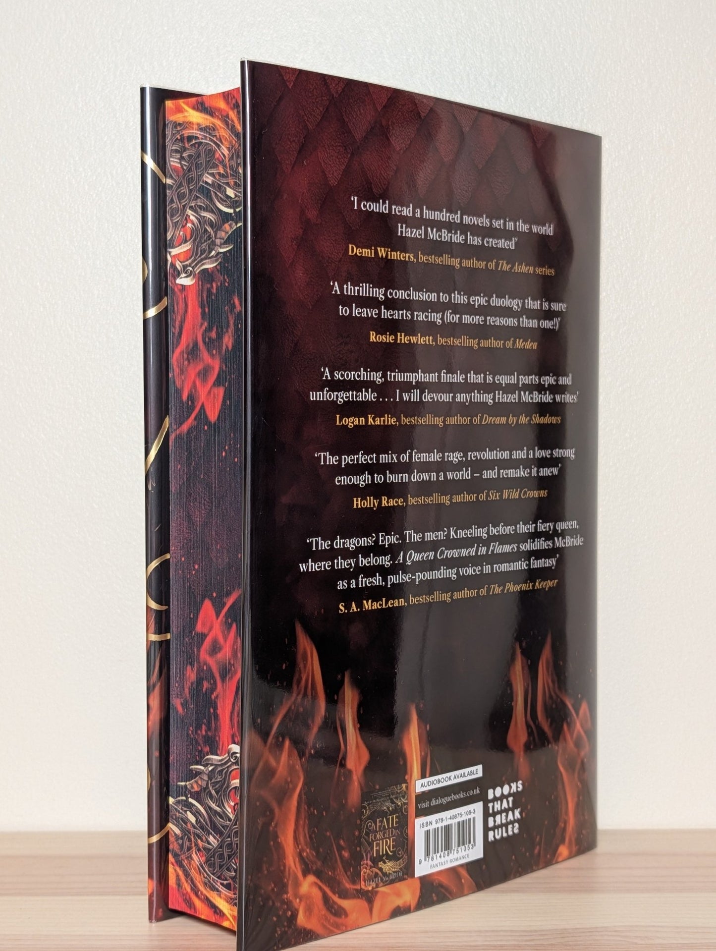 A Queen Crowned in Flames by Hazel McBride (Signed Numbered Edition with sprayed edges) - Fialta Books