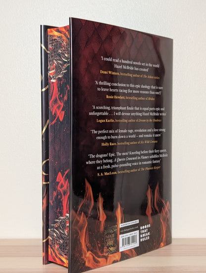 A Queen Crowned in Flames by Hazel McBride (Signed Numbered Edition with sprayed edges) - Fialta Books