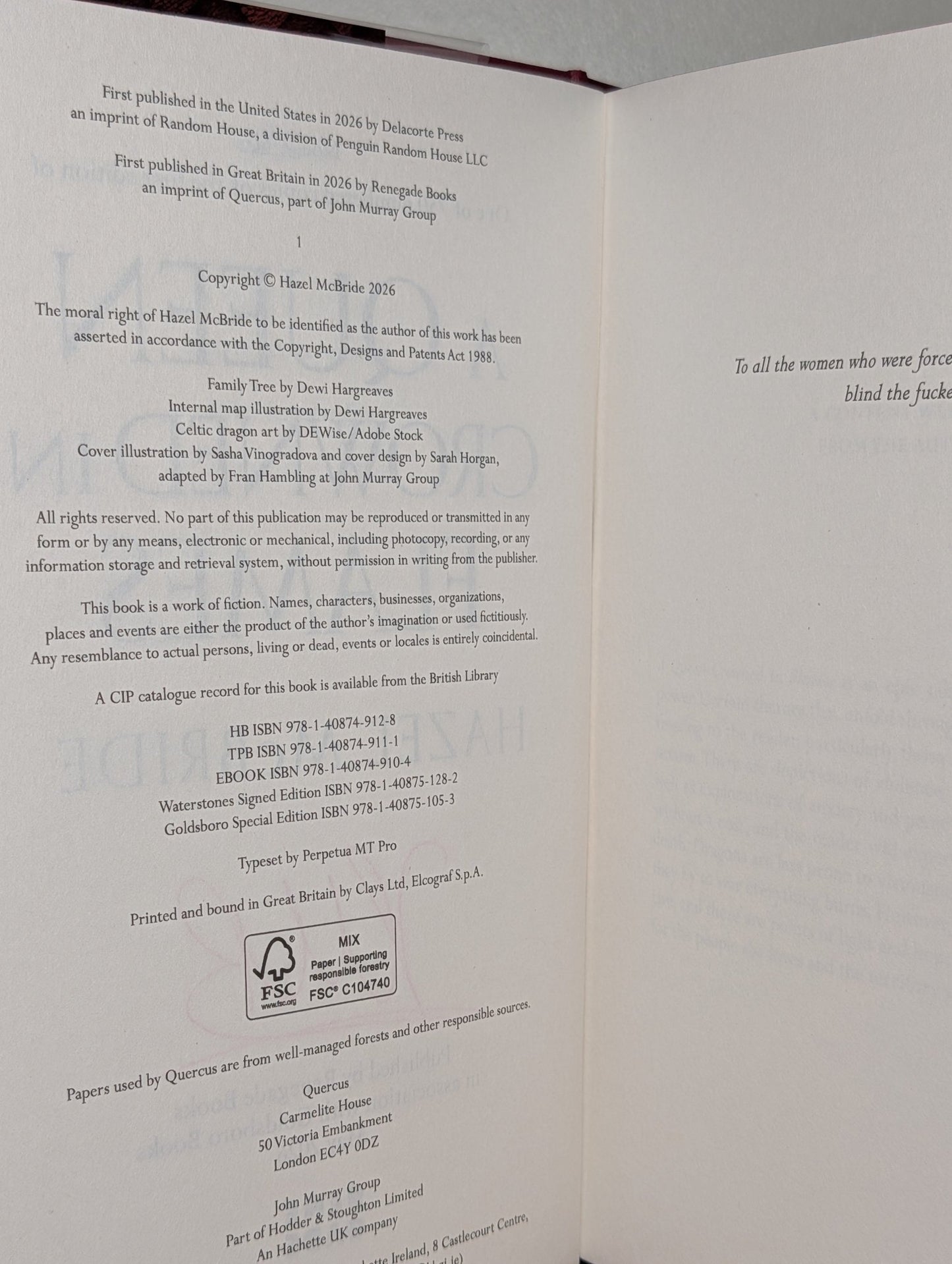 A Queen Crowned in Flames by Hazel McBride (Signed Numbered Edition with sprayed edges) - Fialta Books