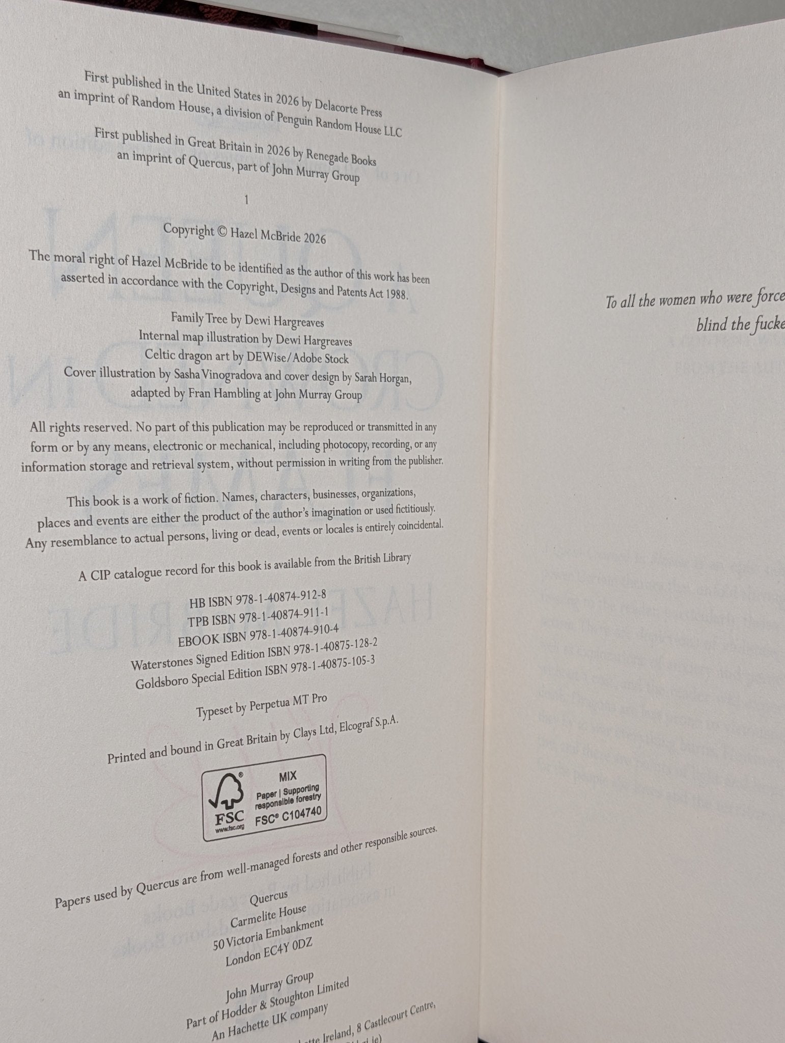 A Queen Crowned in Flames by Hazel McBride (Signed Numbered Edition with sprayed edges) - Fialta Books