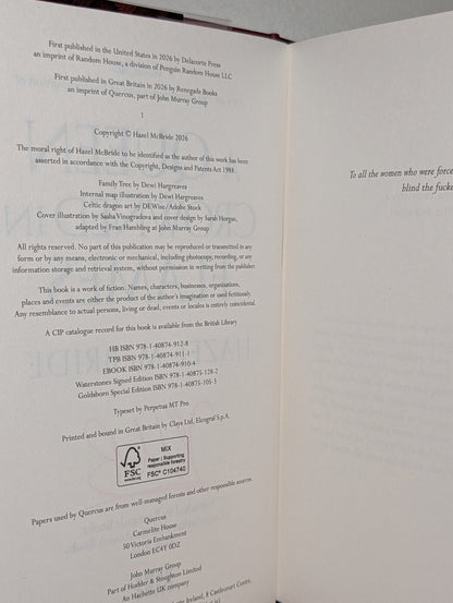 A Queen Crowned in Flames by Hazel McBride (Signed Numbered Edition with sprayed edges) - Fialta Books