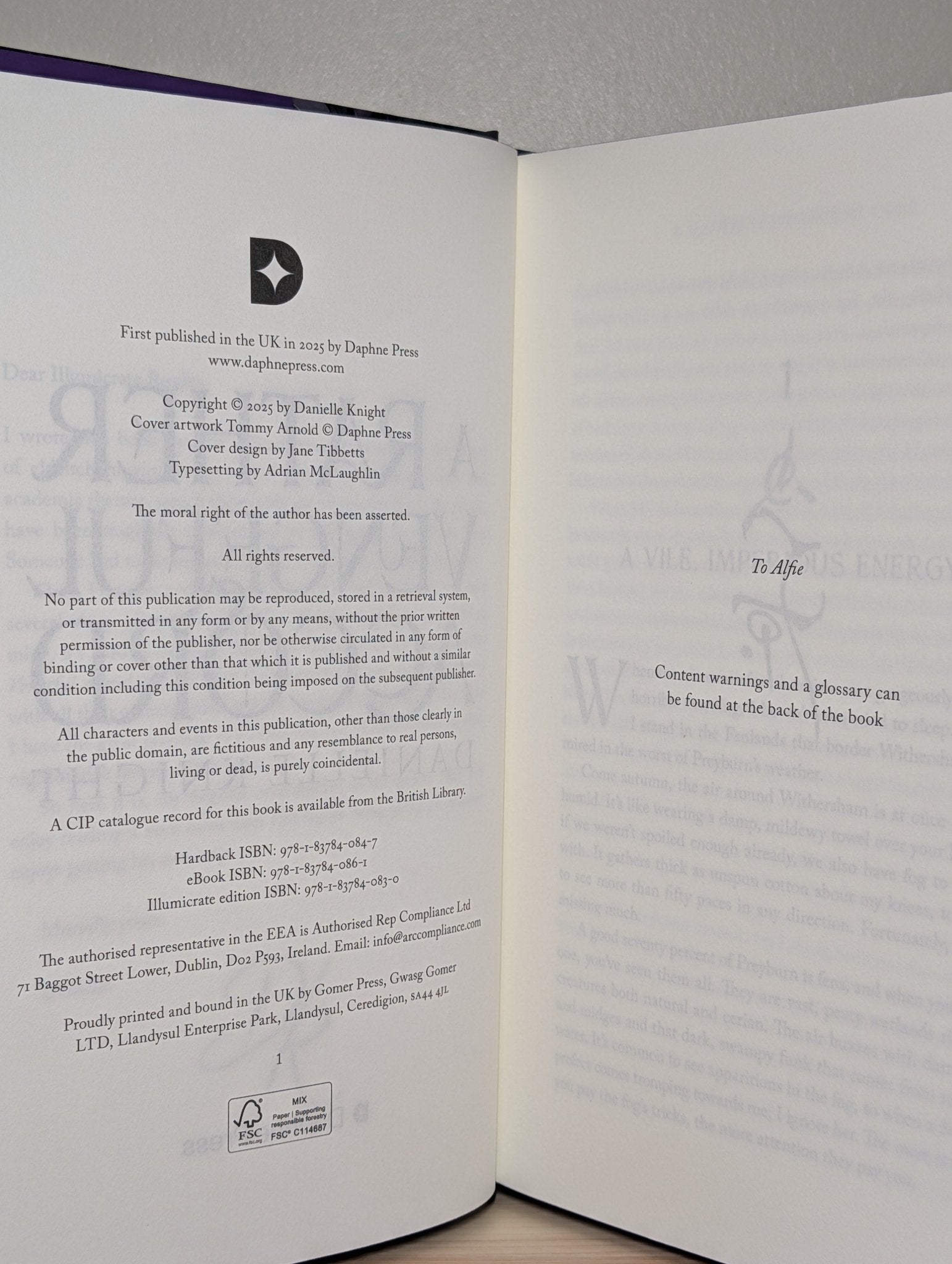 A Rather Vengeful Accord by Danielle Knight (Special First Edition with sprayed edges) - Fialta Books