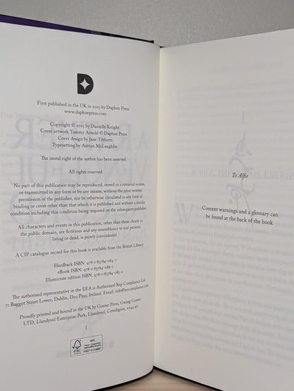 A Rather Vengeful Accord by Danielle Knight (Special First Edition with sprayed edges) - Fialta Books