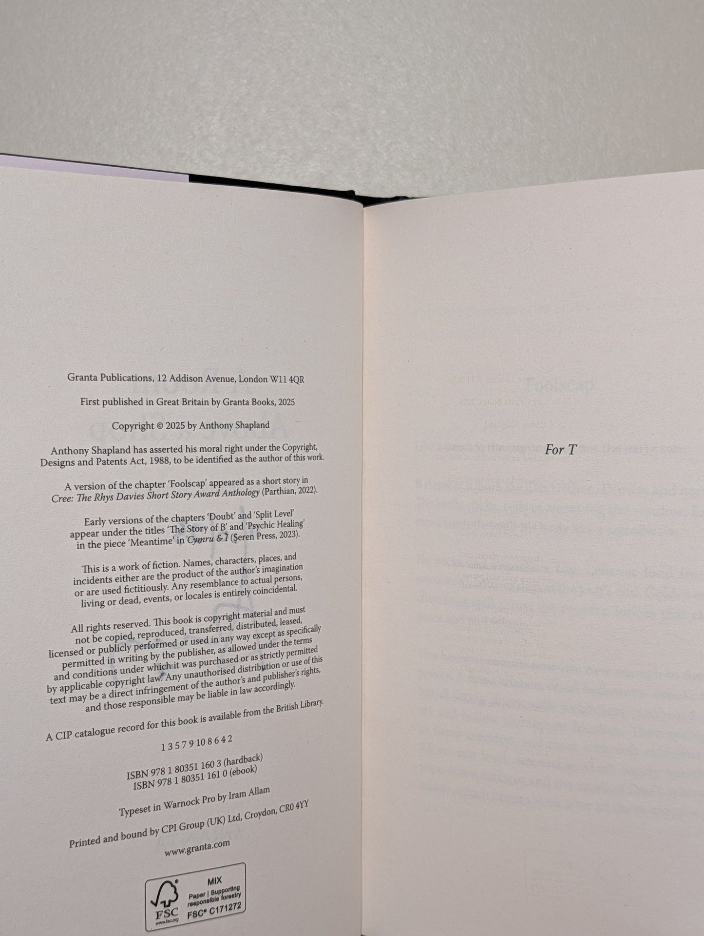 A Room Above a Shop by Anthony Shapland (Signed Dated First Edition) - Fialta Books