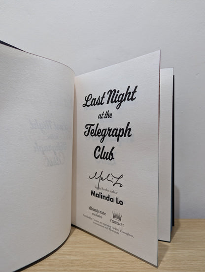 A Scatter of Light; Last Night at the Telegraph Club by Malinda Lo (Signed Set with sprayed edges) - Fialta Books
