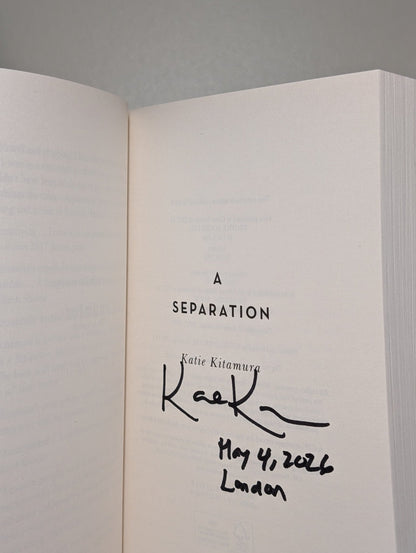 A Separation by Katie Kitamura (Signed Paperback) - Fialta Books