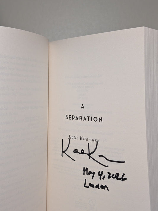 A Separation by Katie Kitamura (Signed Paperback) - Fialta Books