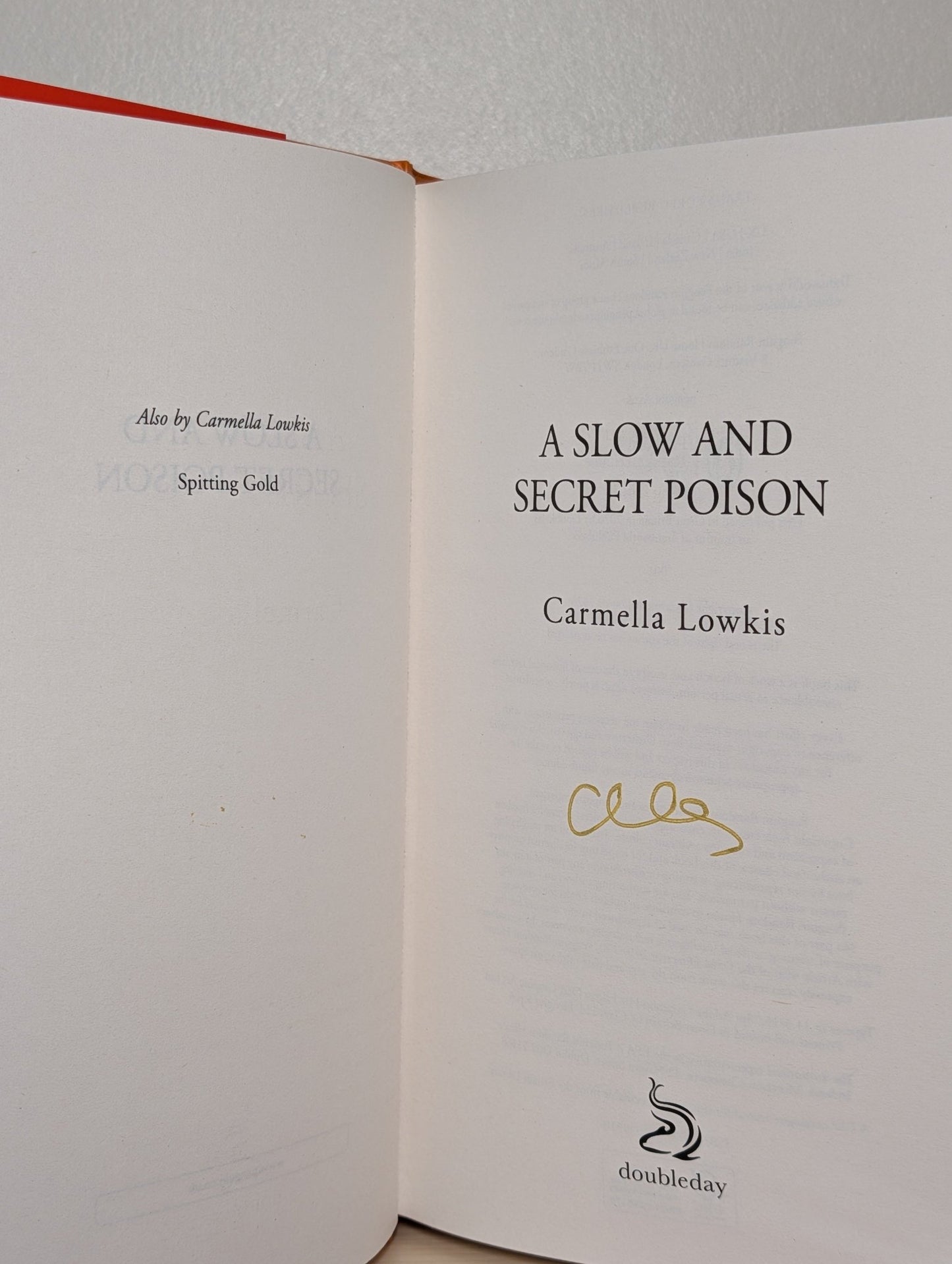 A Slow and Secret Poison by Carmella Lowkis (Signed First Edition) - Fialta Books