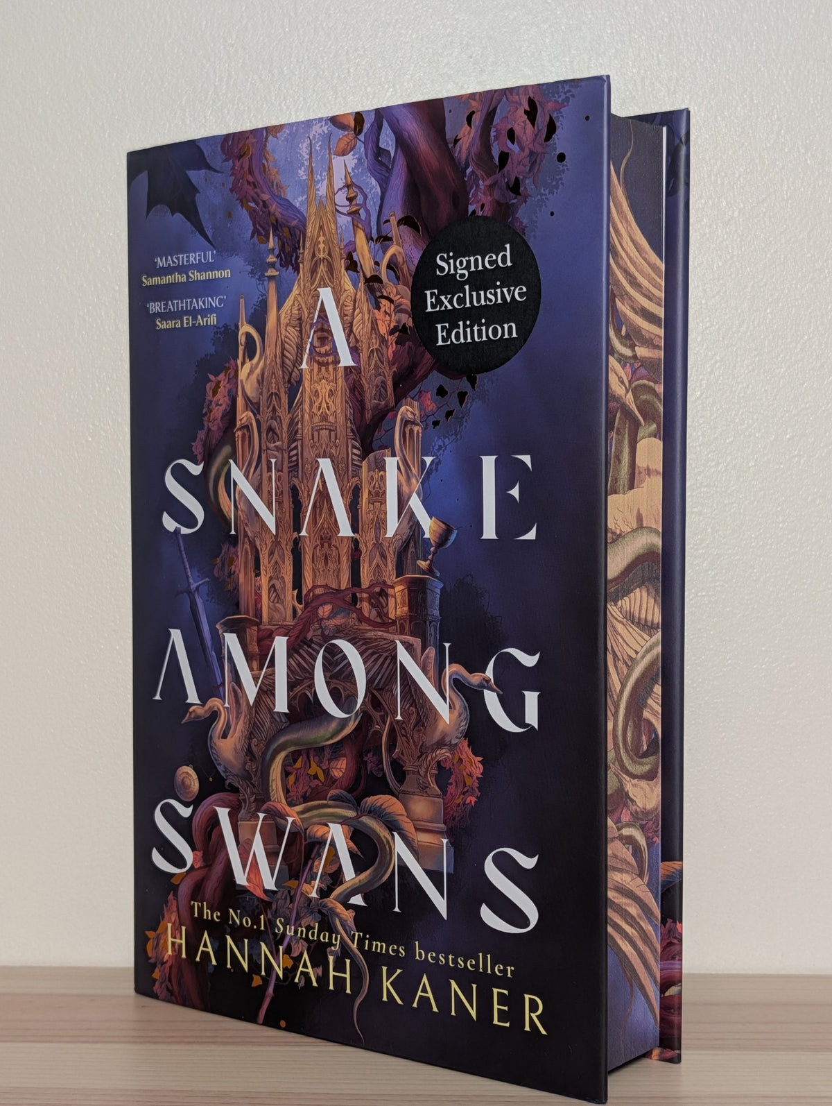A Snake Among Swans by Hannah Kaner (Signed First Edition with sprayed edges) - Fialta Books