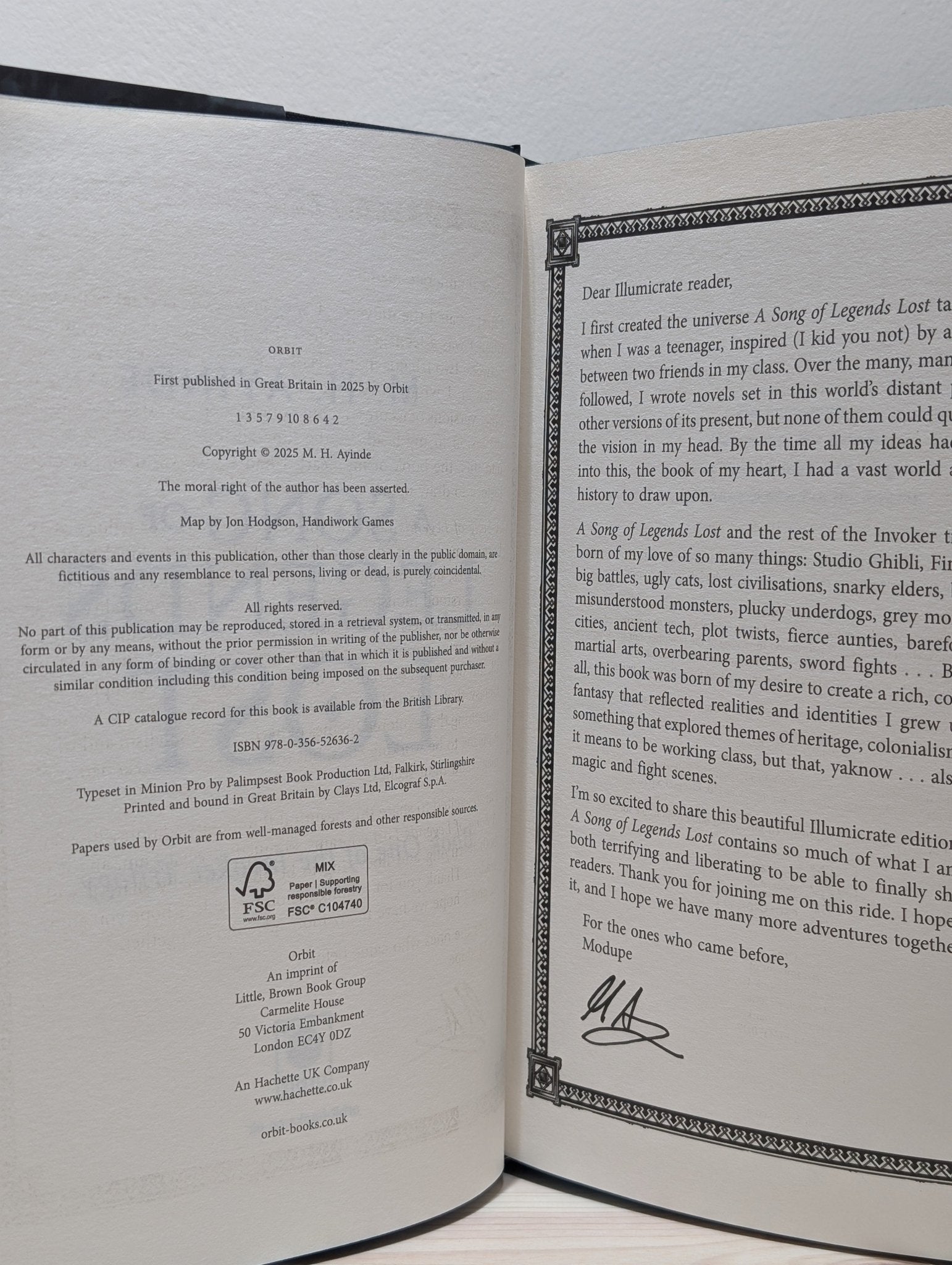 A Song of Legends Lost by M. H. Ayinde (Special First Edition with sprayed edges) - Fialta Books