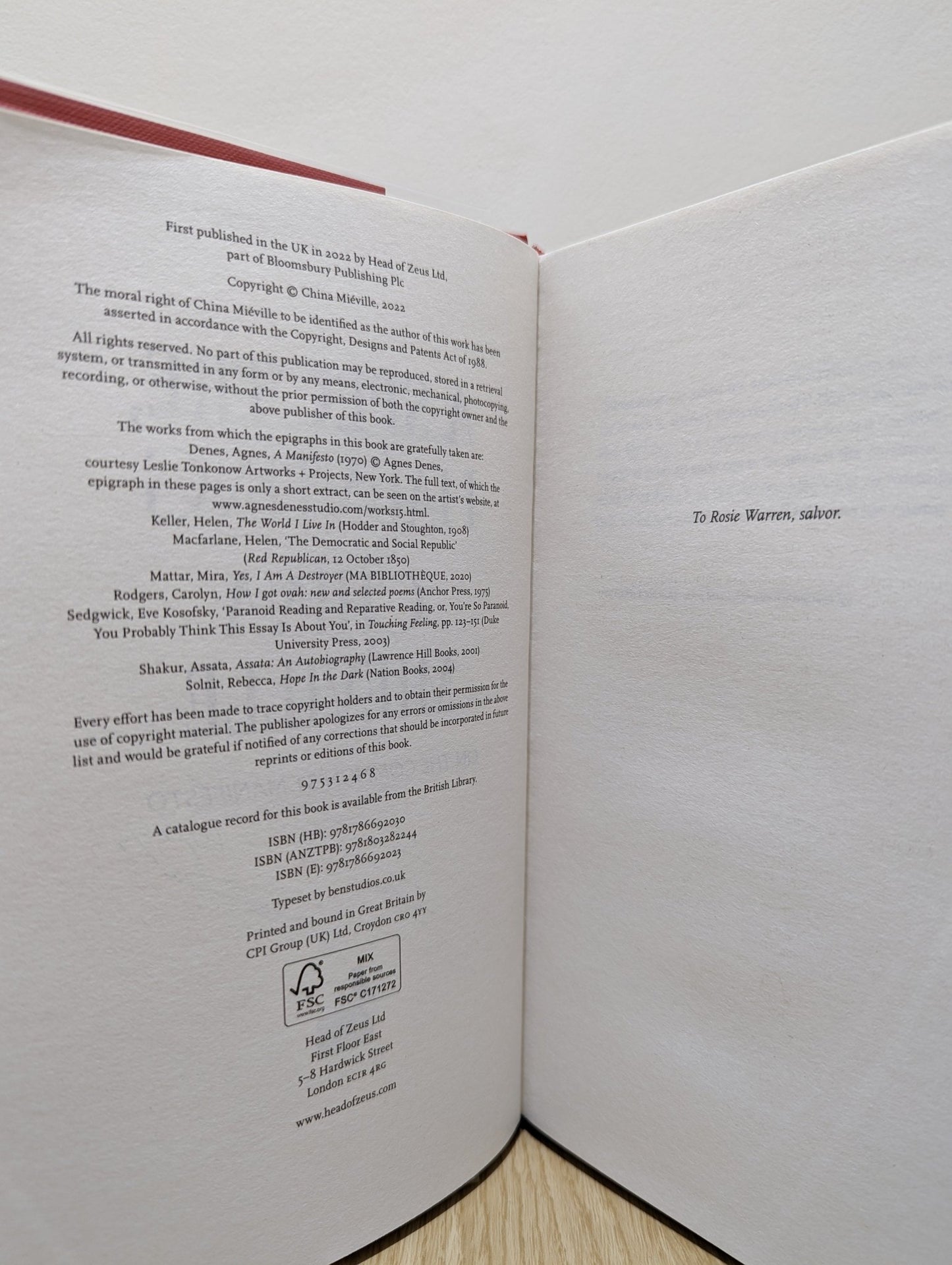 A Spectre, Haunting: On the Communist Manifesto by China Mieville (Signed First Edition with sprayed edges) - Fialta Books