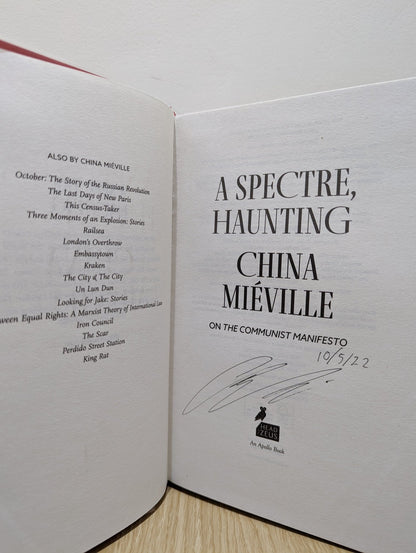 A Spectre, Haunting: On the Communist Manifesto by China Mieville (Signed First Edition with sprayed edges) - Fialta Books