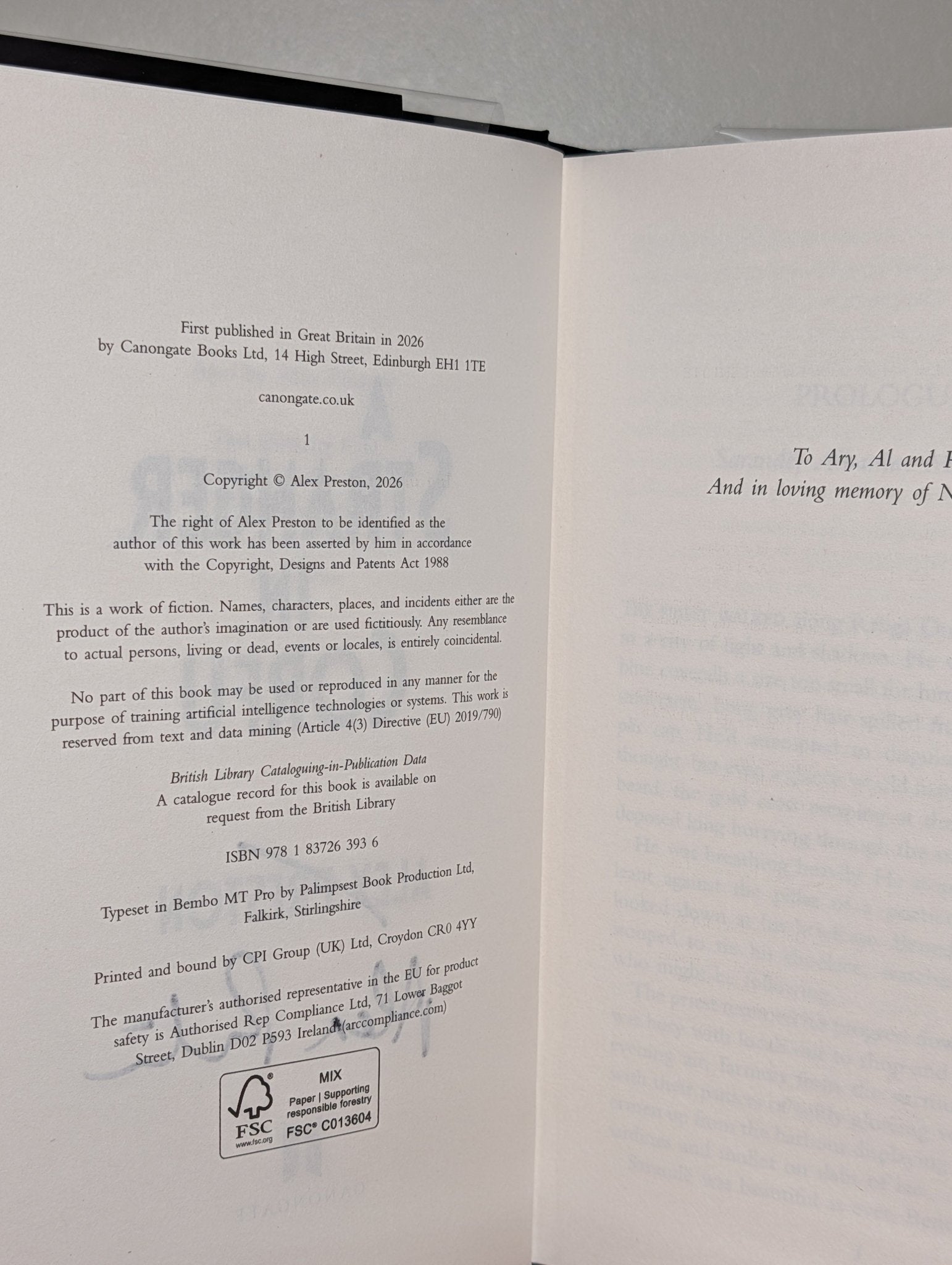 A Stranger in Corfu by Alex Preston (Signed First Edition) - Fialta Books