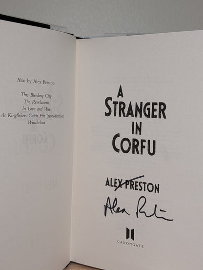 A Stranger in Corfu by Alex Preston (Signed First Edition) - Fialta Books