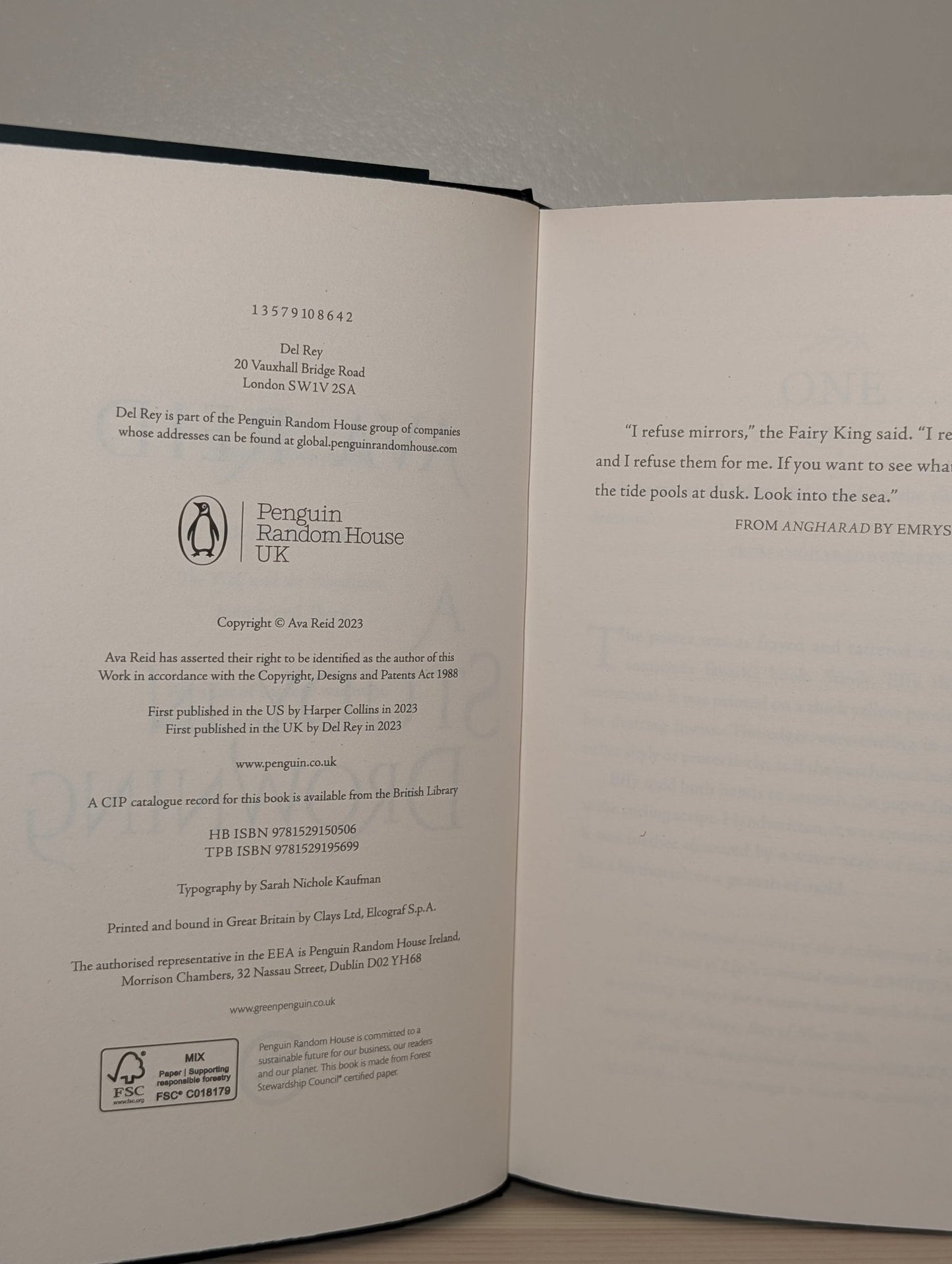 A Study in Drowning; A Theory of Dreaming by Ava Reid (First Edition with sprayed edges) - Fialta Books