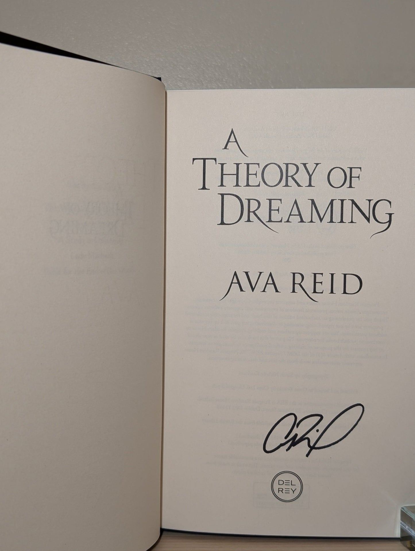 A Study in Drowning; A Theory of Dreaming by Ava Reid (First Edition with sprayed edges) - Fialta Books