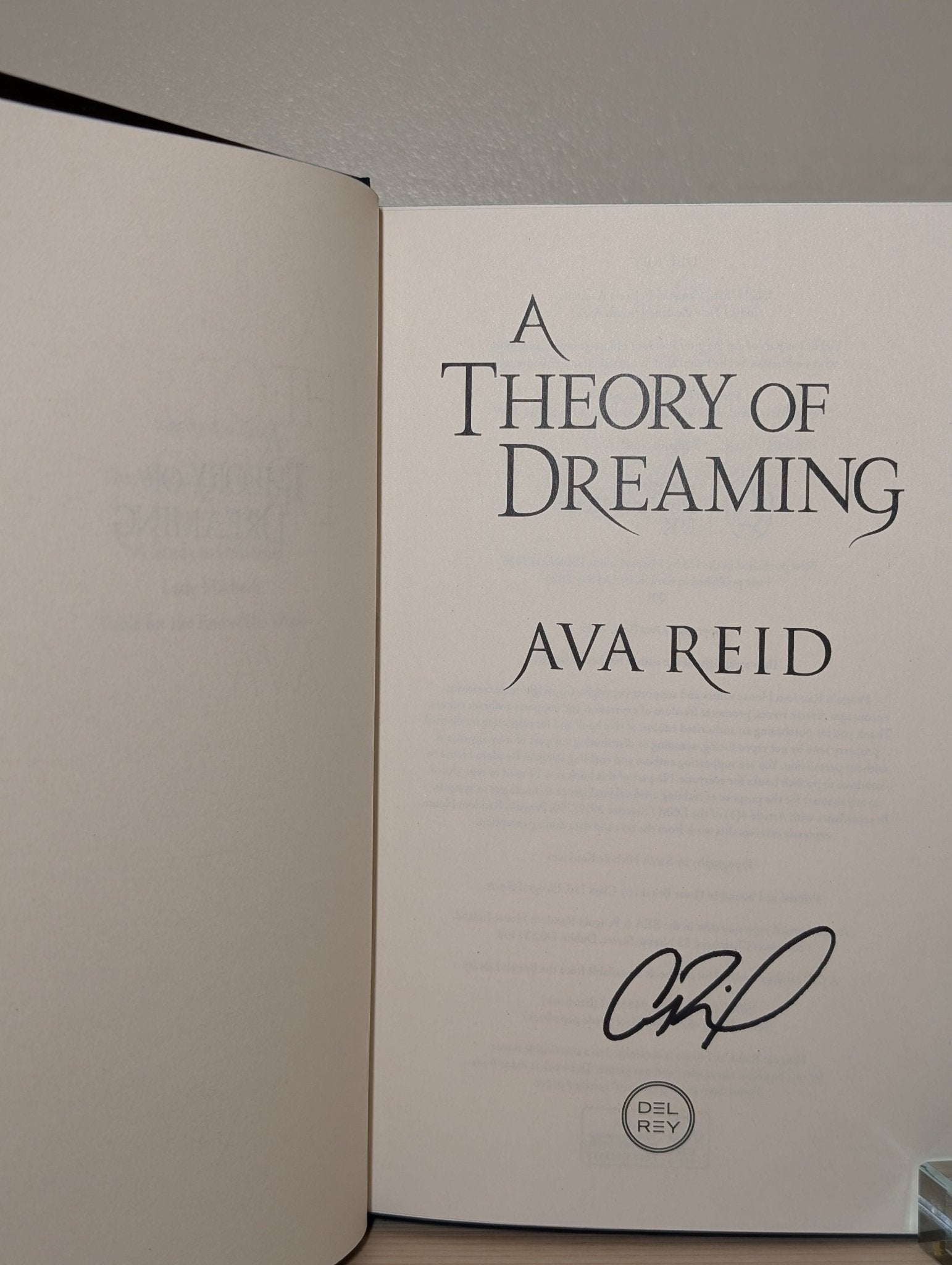 A Study in Drowning; A Theory of Dreaming by Ava Reid (First Edition with sprayed edges) - Fialta Books