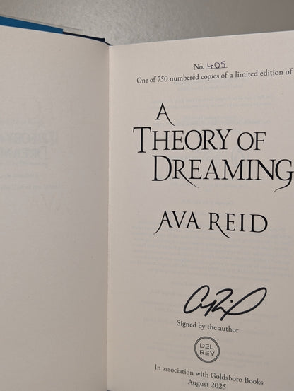 A Study in Drowning; A Theory of Dreaming by Ava Reid (Signed Numbered First Edition with sprayed edges) - Fialta Books