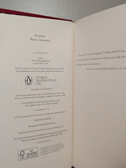 A Study in Drowning; A Theory of Dreaming by Ava Reid (Signed Numbered First Edition with sprayed edges) - Fialta Books