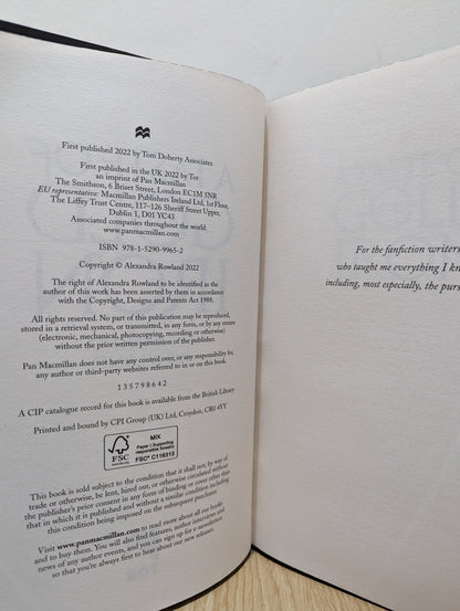 A Taste of Gold and Iron by Alexandra Rowland (Signed First Edition with sprayed edges) - Fialta Books