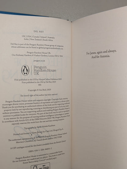 A Theory of Dreaming by Ava Reid (Signed Numbered First Edition with sprayed edges) - Fialta Books