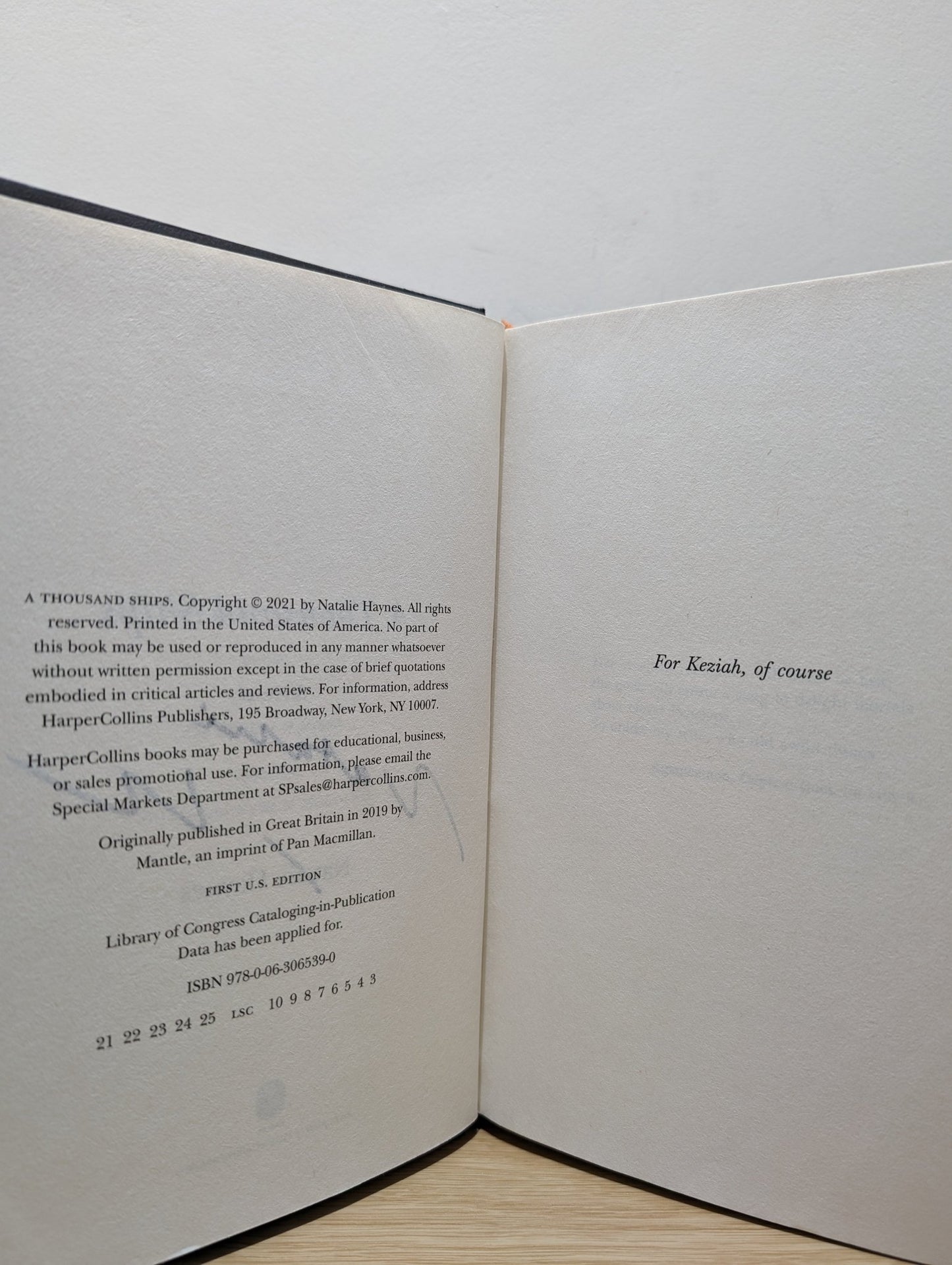 A Thousand Ships: A Novel by Natalie Haynes (Signed) - Fialta Books