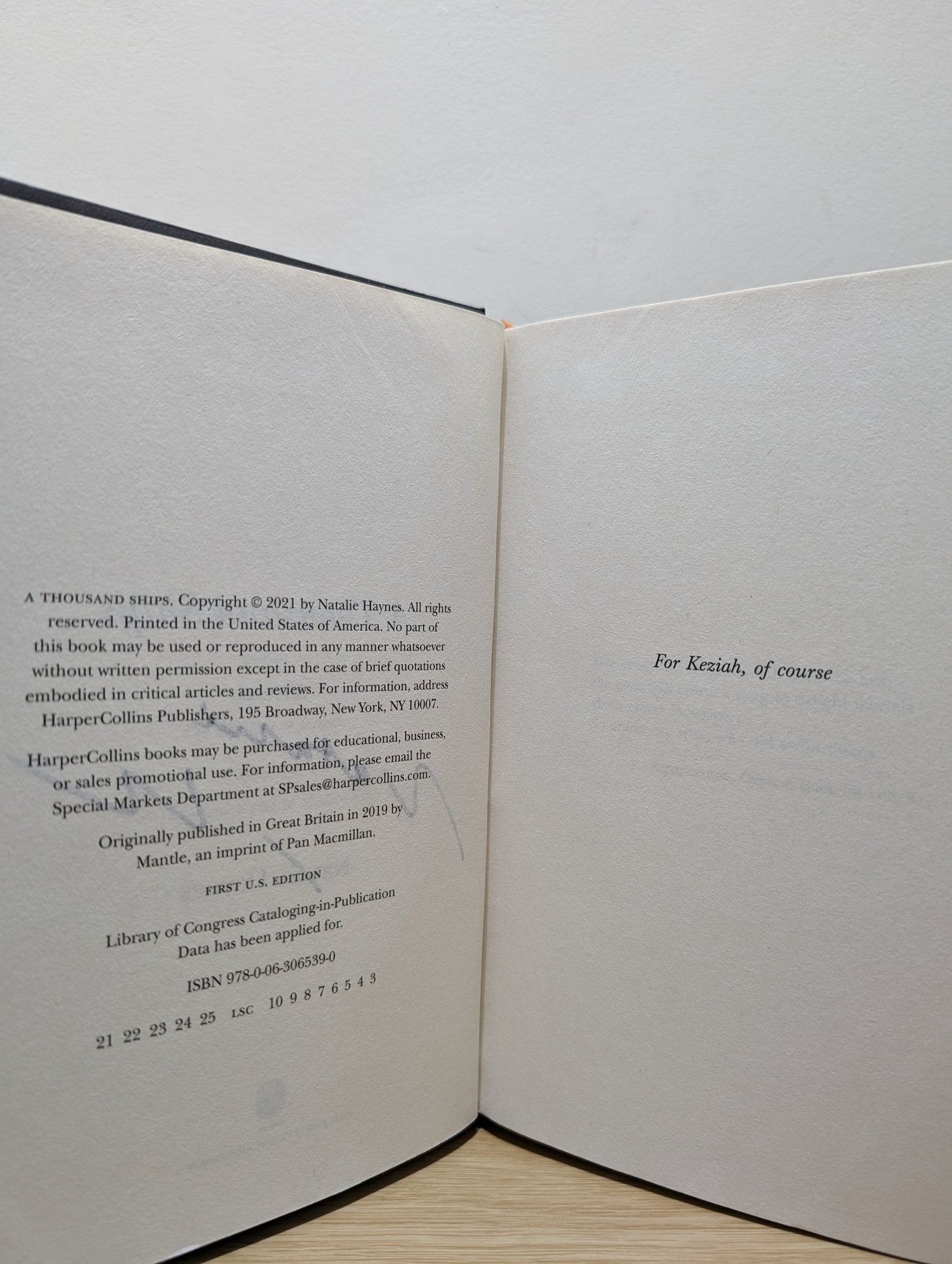 A Thousand Ships: A Novel by Natalie Haynes (Signed) - Fialta Books
