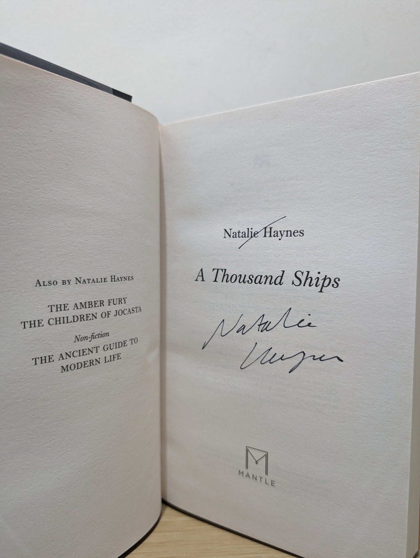 A Thousand Ships by Natalie Haynes (Signed First Edition) - Fialta Books