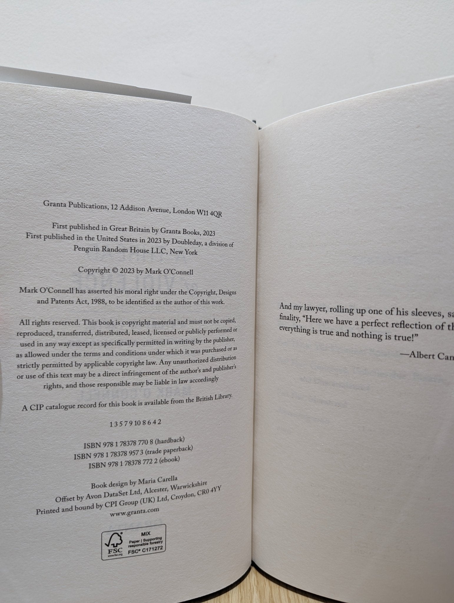 A Thread of Violence: A Story of Truth, Invention, and Murder by Mark O'Connell (First Edition) - Fialta Books