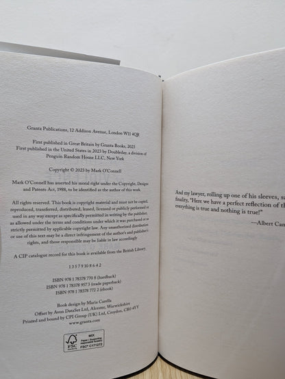 A Thread of Violence: A Story of Truth, Invention, and Murder by Mark O'Connell (First Edition) - Fialta Books