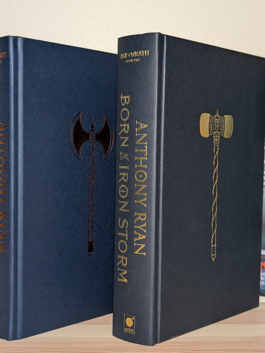 A Tide of Black Steel; Born of an Iron Storm by Anthony Ryan (Signed with sprayed edges) - Fialta Books